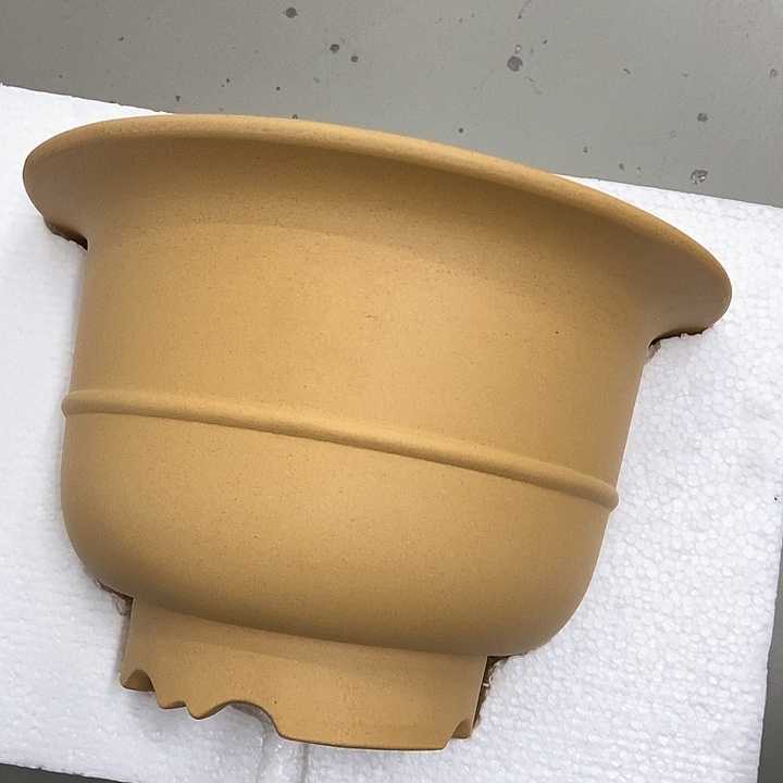 紫砂花盆子**黄腰线段泥