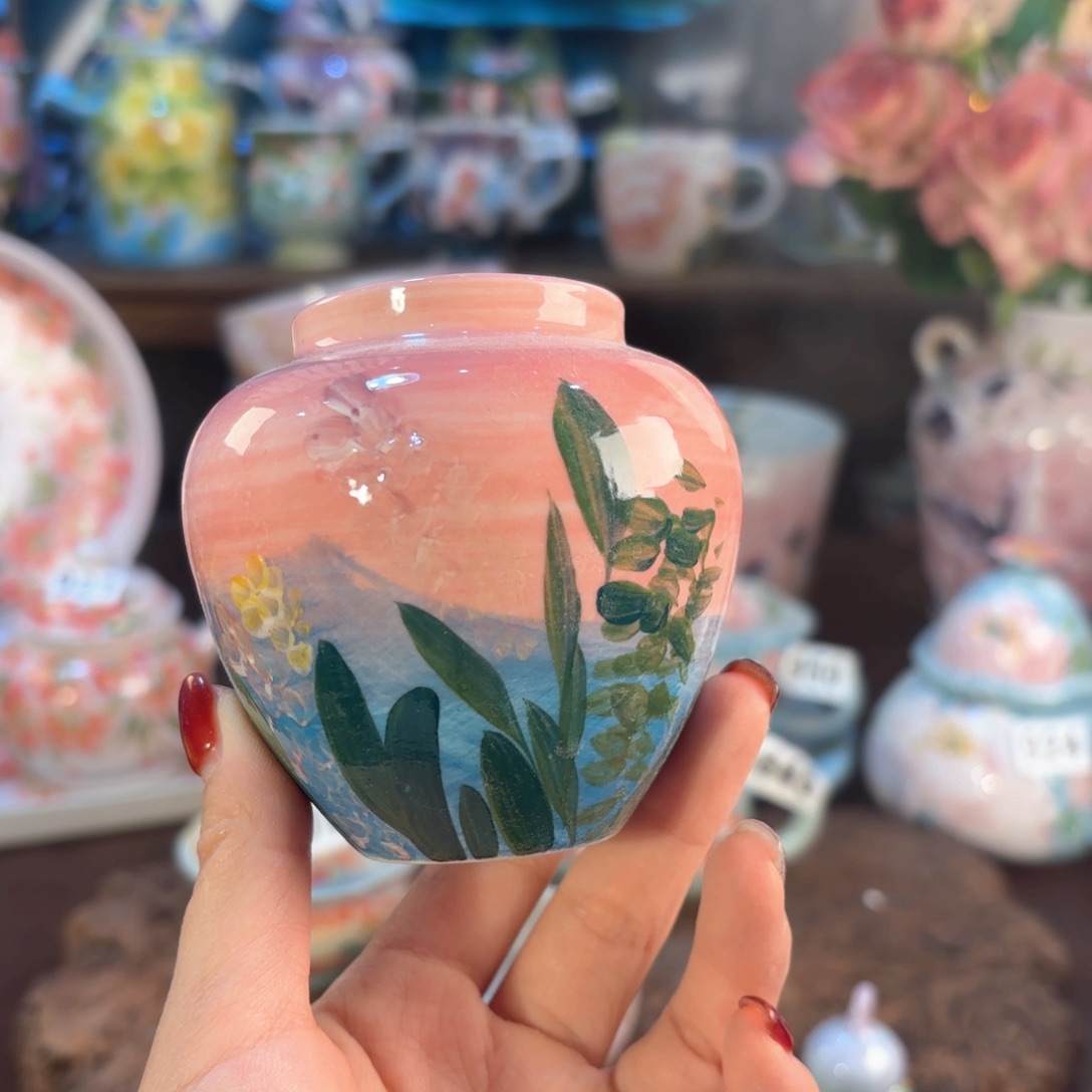 景德镇手绘高温釉下彩陶瓷茶具