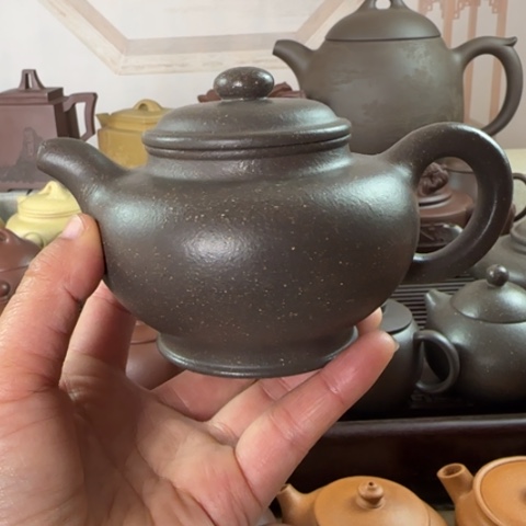 紫砂茶壶梨皮天青250c c