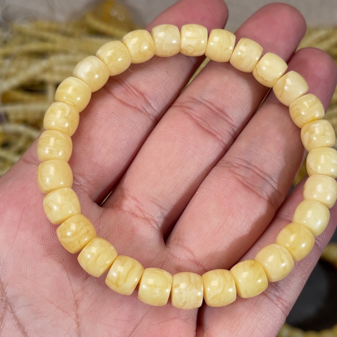 蜜蜡裸石未镶嵌蜜蜡手串8mm