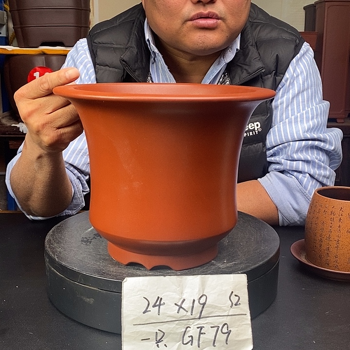 紫砂花盆货号一只GF79