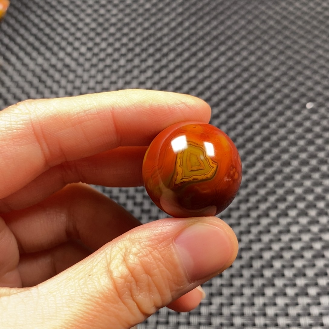 玛瑙/玉髓圆珠未镶嵌老*