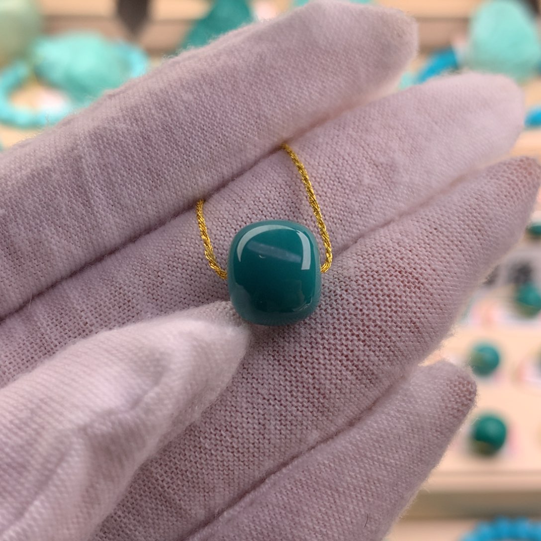 绿松石珠宝奇石未镶嵌10.8×9.4