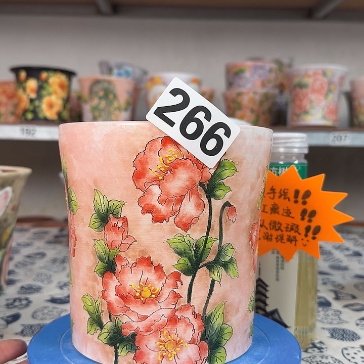 胖***虎景德镇手绘多肉花盆