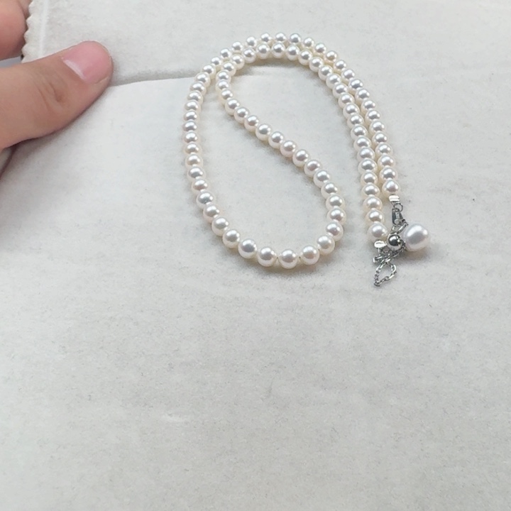 淡水珍珠项链带扣头定制未镶嵌