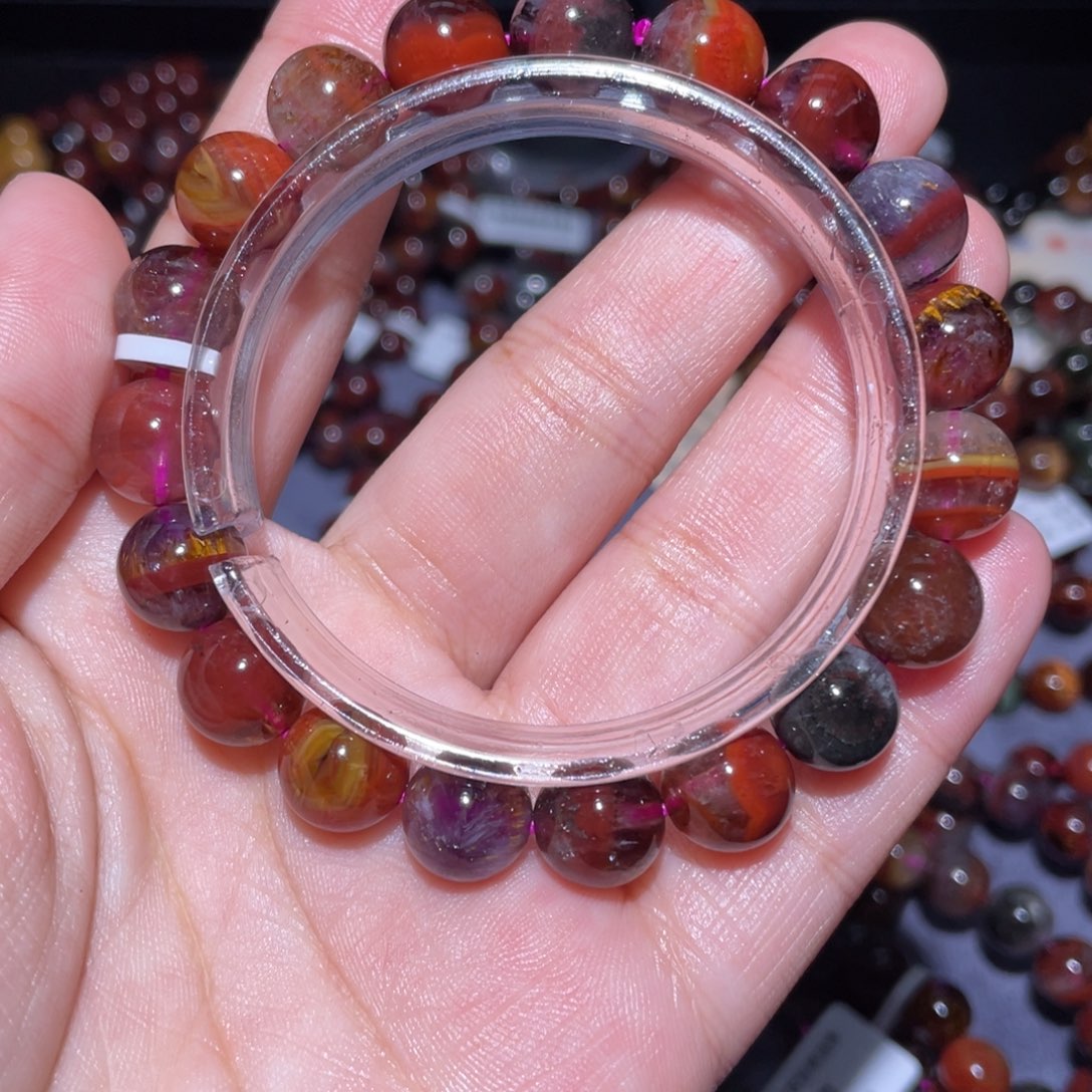 水晶手链未镶嵌杏****E极光多宝10mm-1804