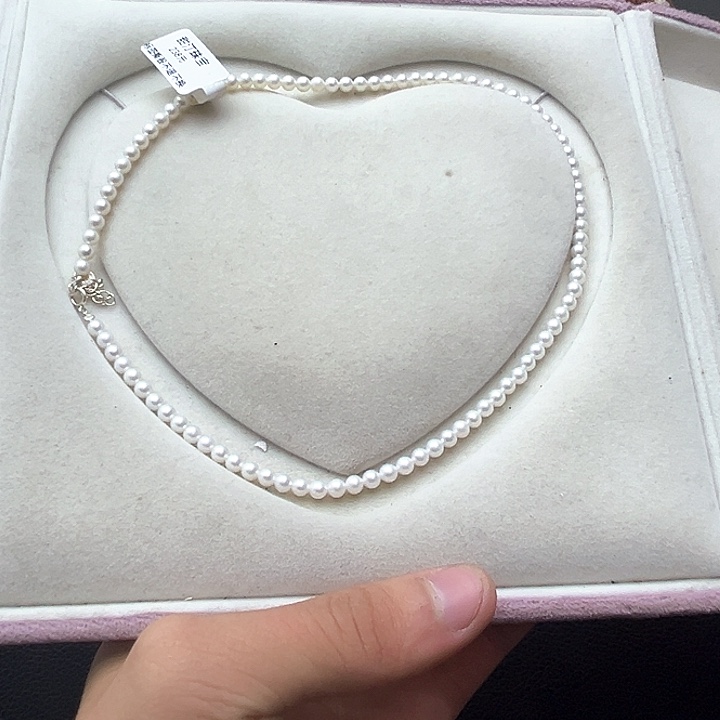 银S925镶嵌淡水珍珠珍珠项链9