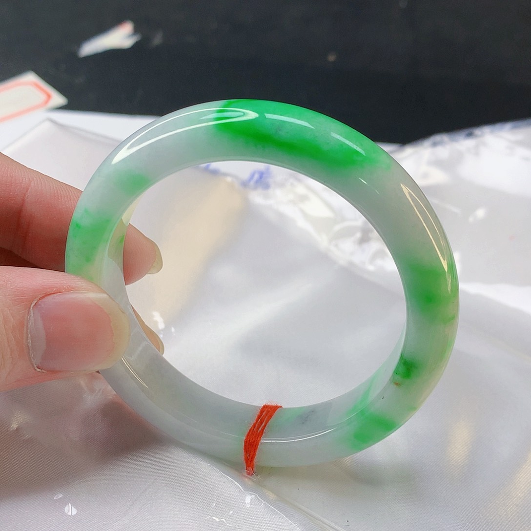 翡翠手镯未镶嵌039缅甸天然翡翠A货