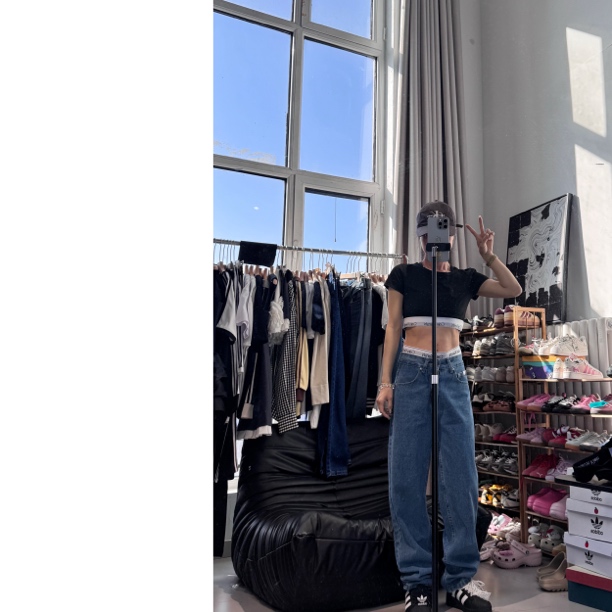 云云定制-90Kk窄腿牛仔裤