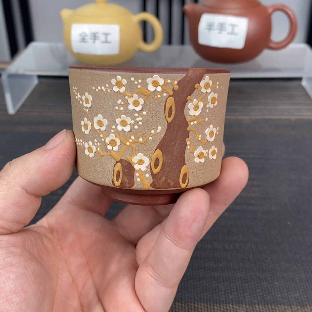 茶壶紫砂紫泥杯子容量60毫升