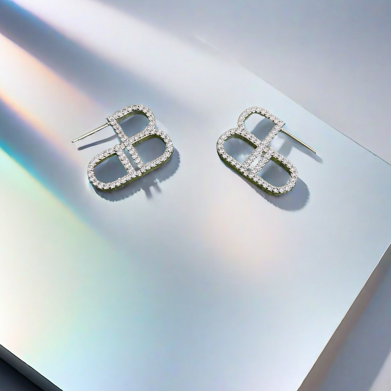 铜合金耳饰 3051字母耳钉