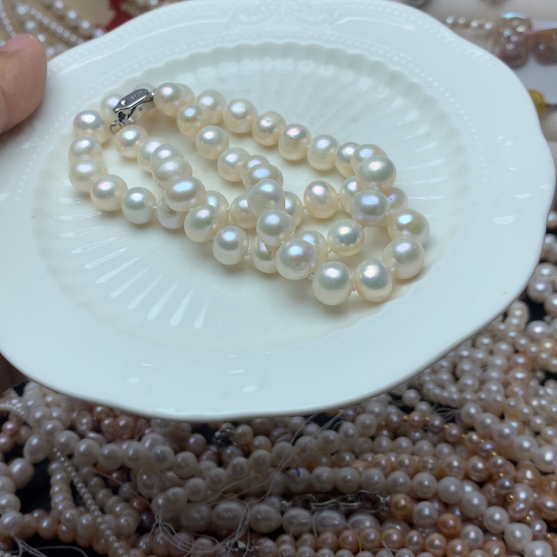 淡水珍珠9-10未镶嵌x29项链