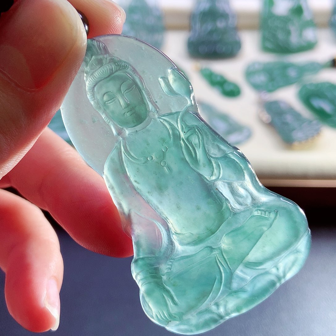 【闪购商品】翡翠未镶嵌颈饰天然