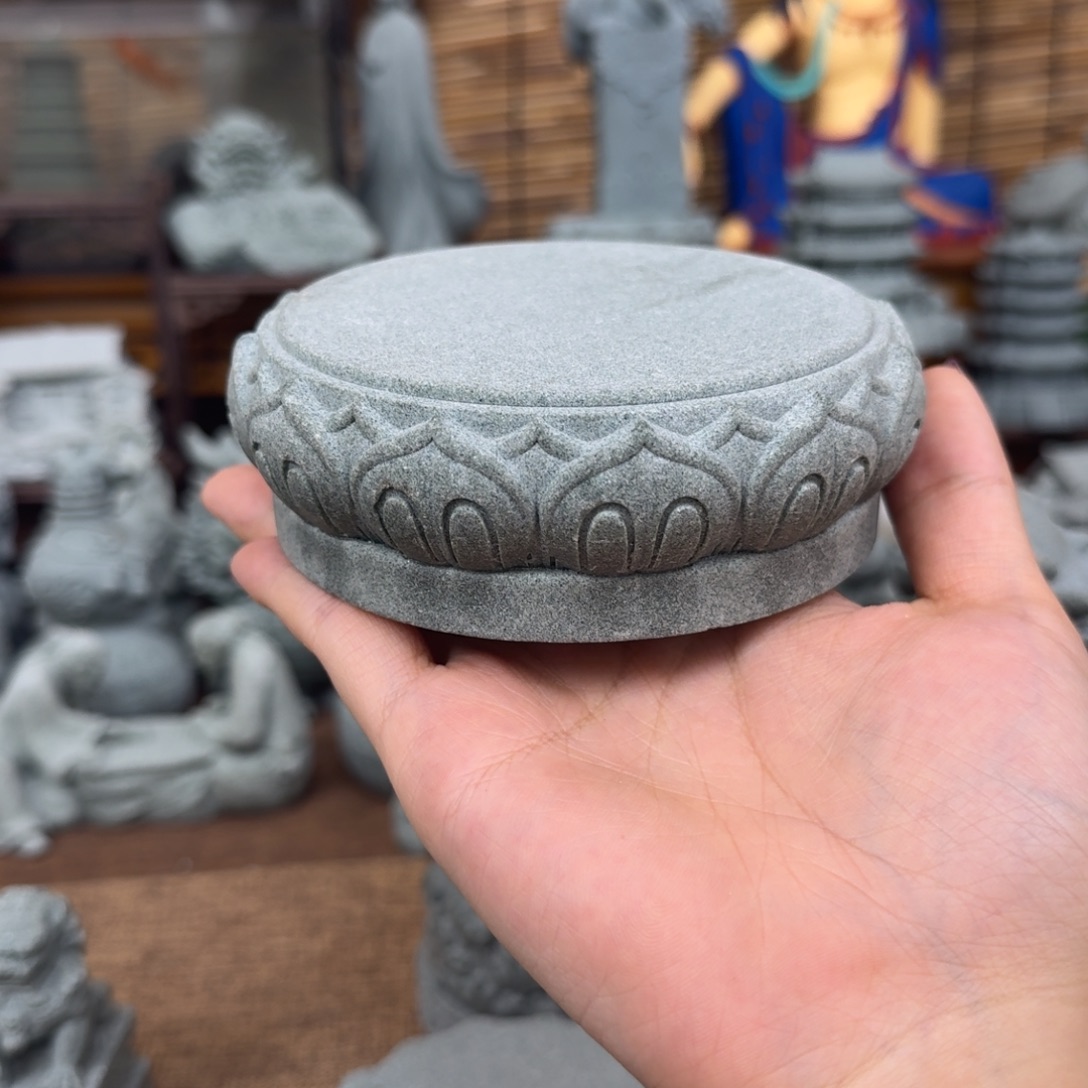 石材青砂石新款莲花底座