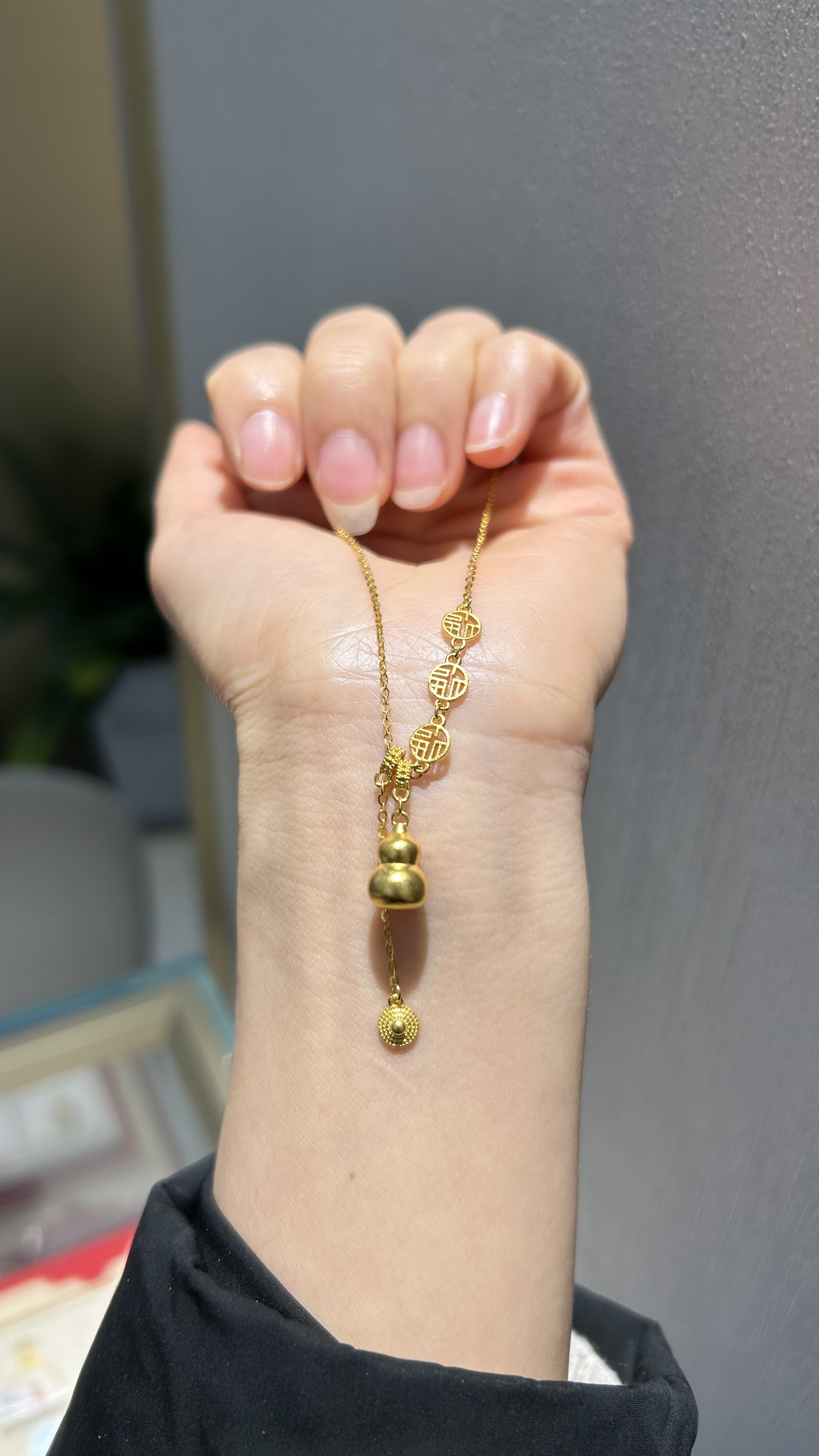 足金999葫芦项链6.25克