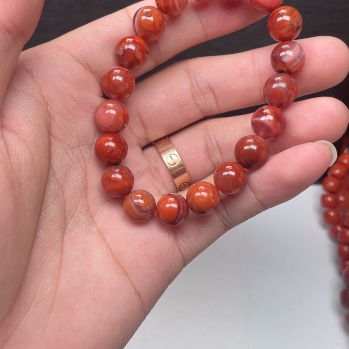 南红玛瑙未镶嵌手链