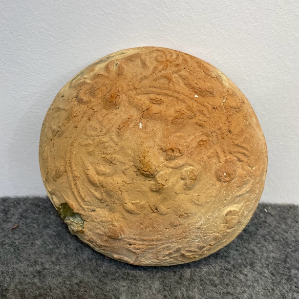手工雕刻松花石龙饼盖置茶宠可养可玩国风家用摆件
