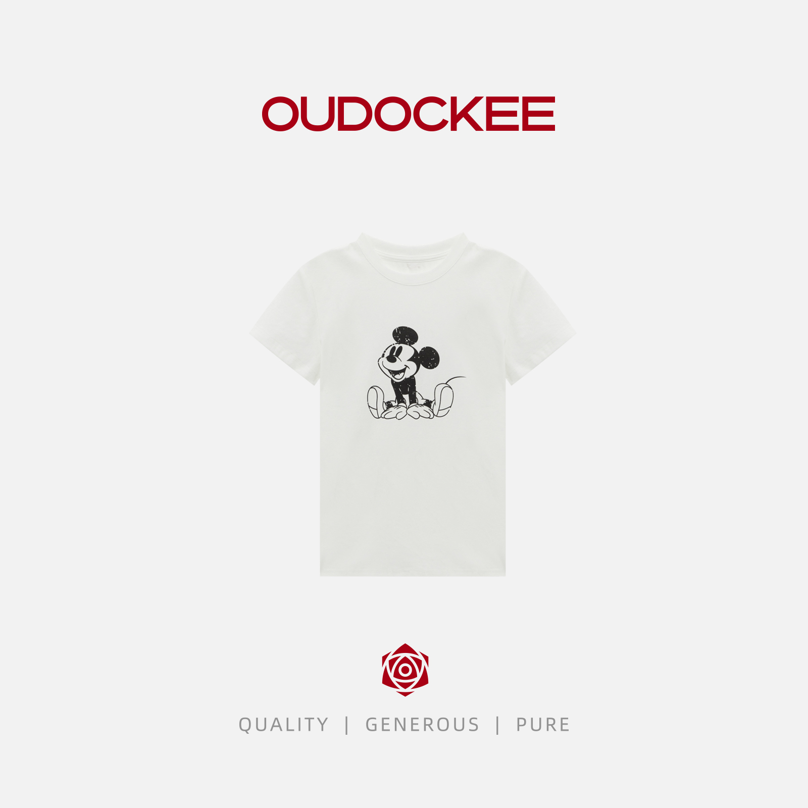 OUDOCKEE 鸥鸥【米奇】基础打底米奇T恤百搭短袖衬衫 TBAE2156T