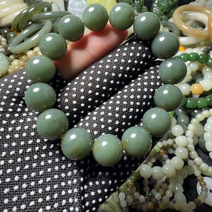 和田玉未镶嵌手链卡14