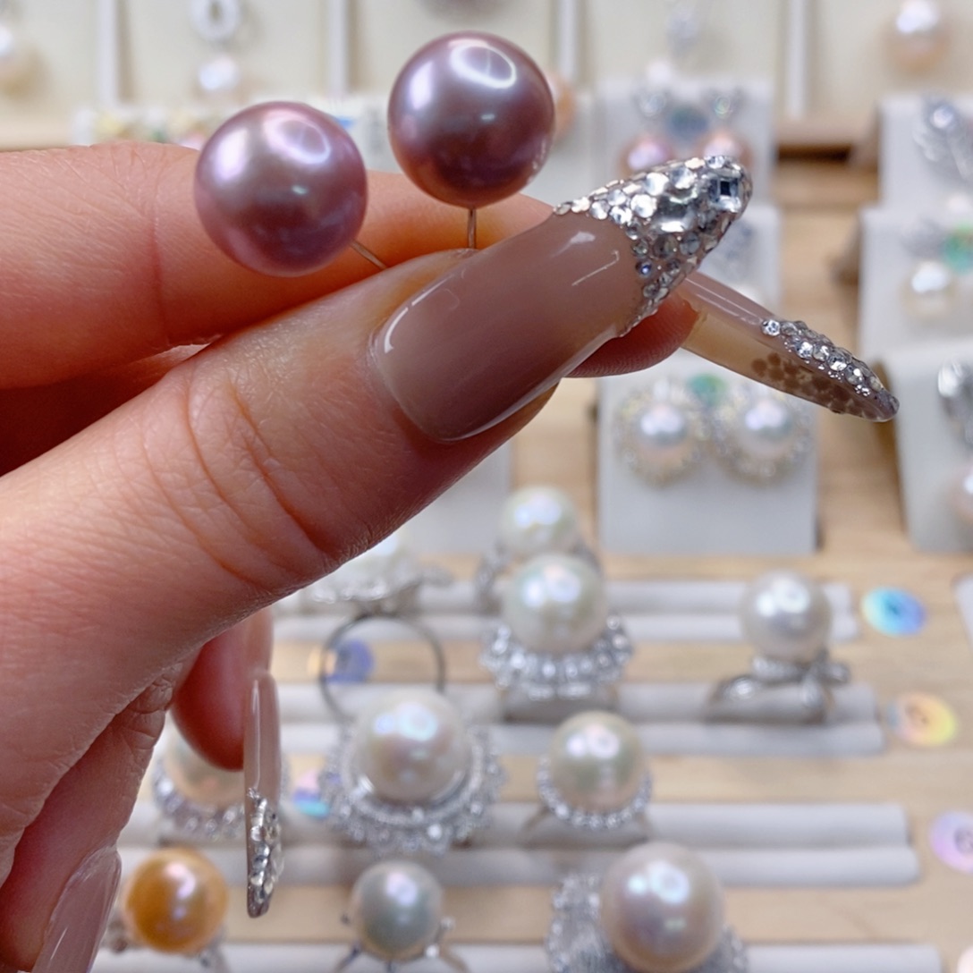 淡水珍珠耳饰合金