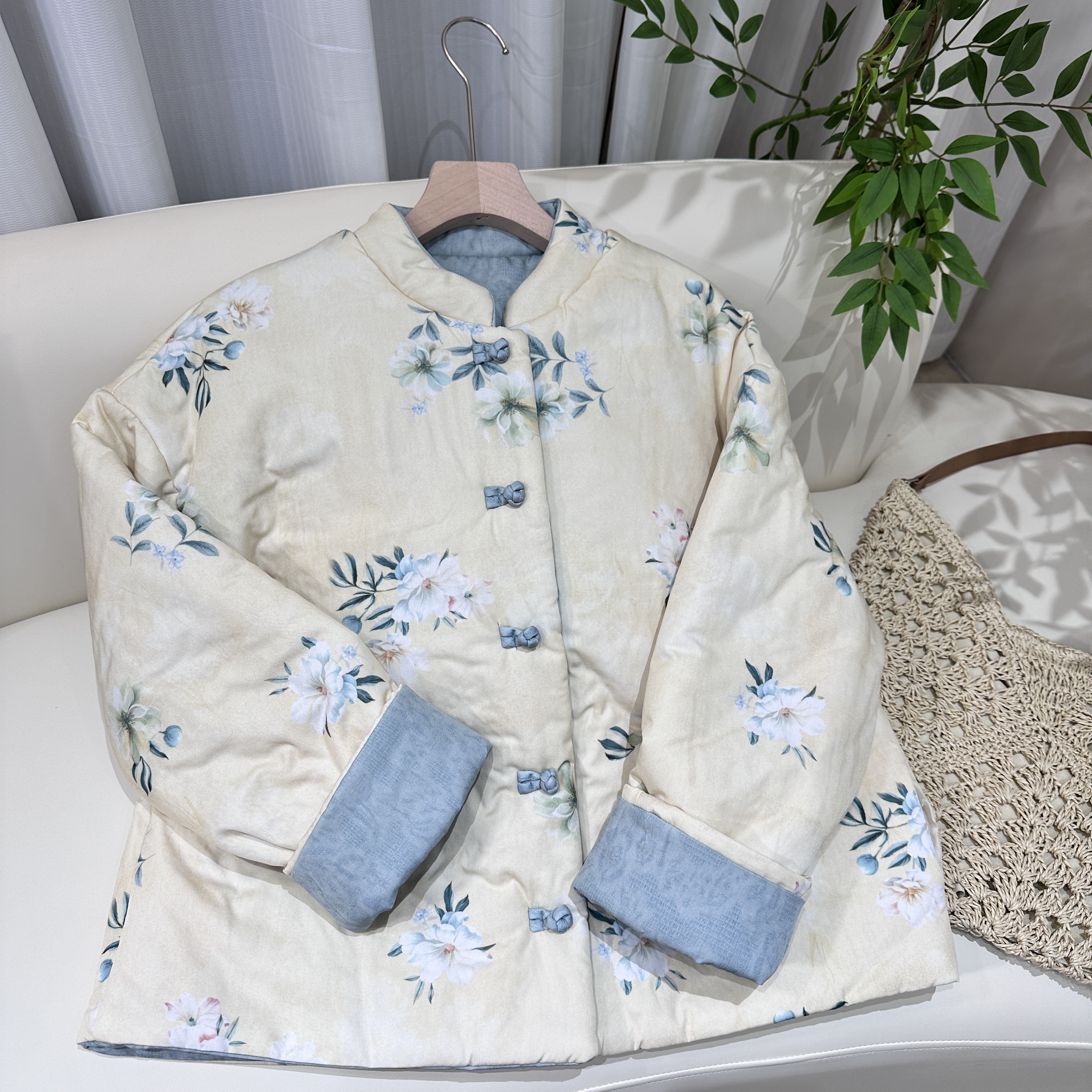 青舍麻衣】25款栀子花双面穿棉服