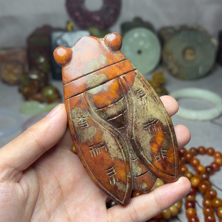 白玉菩提吊坠———-