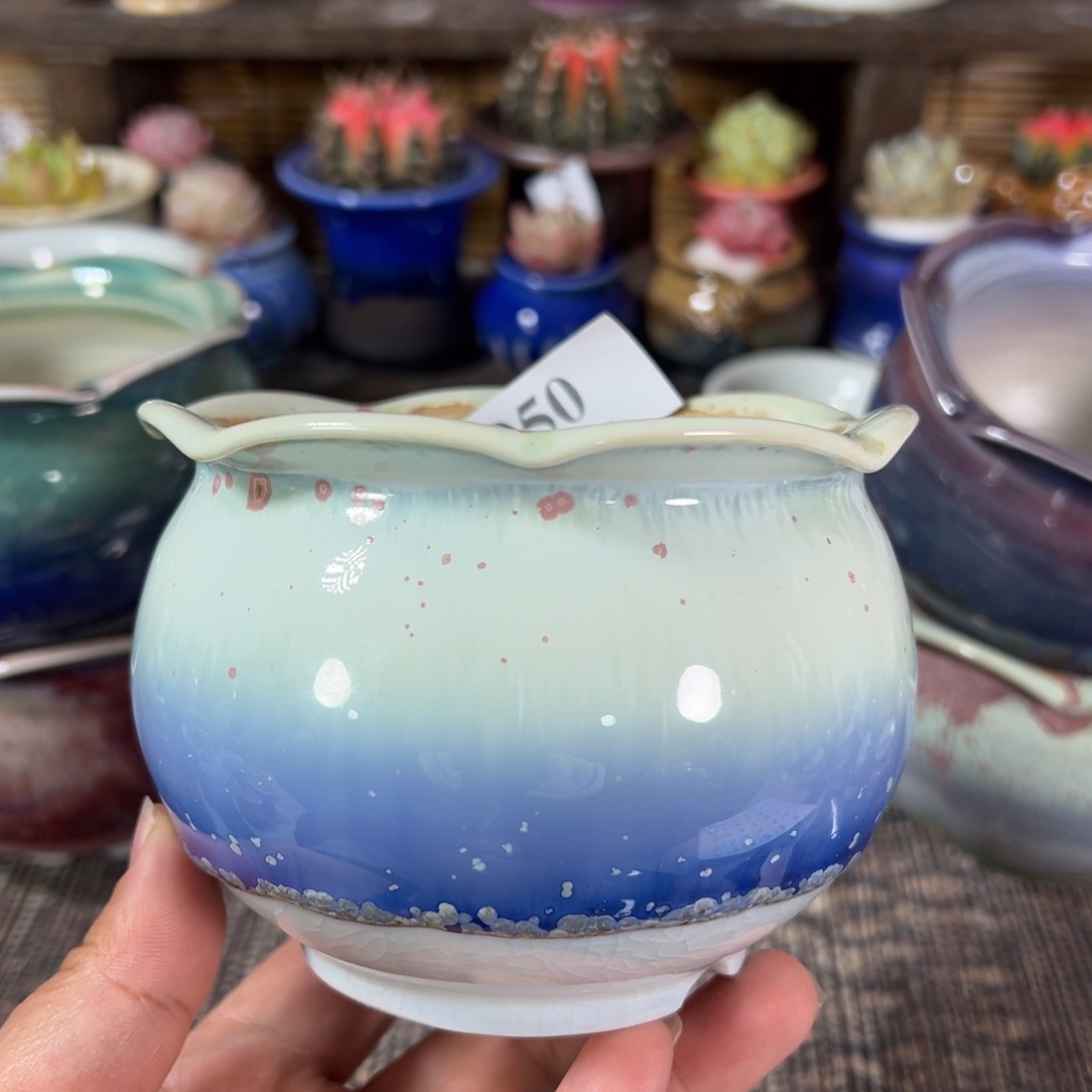 红陶口8高8 景德镇手工花盆