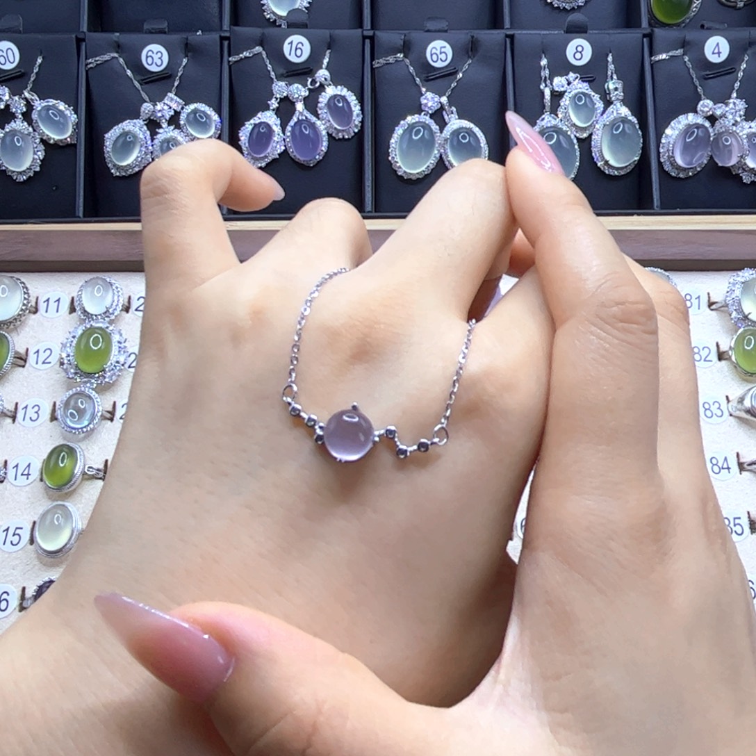 银S925镶嵌颈饰萤石