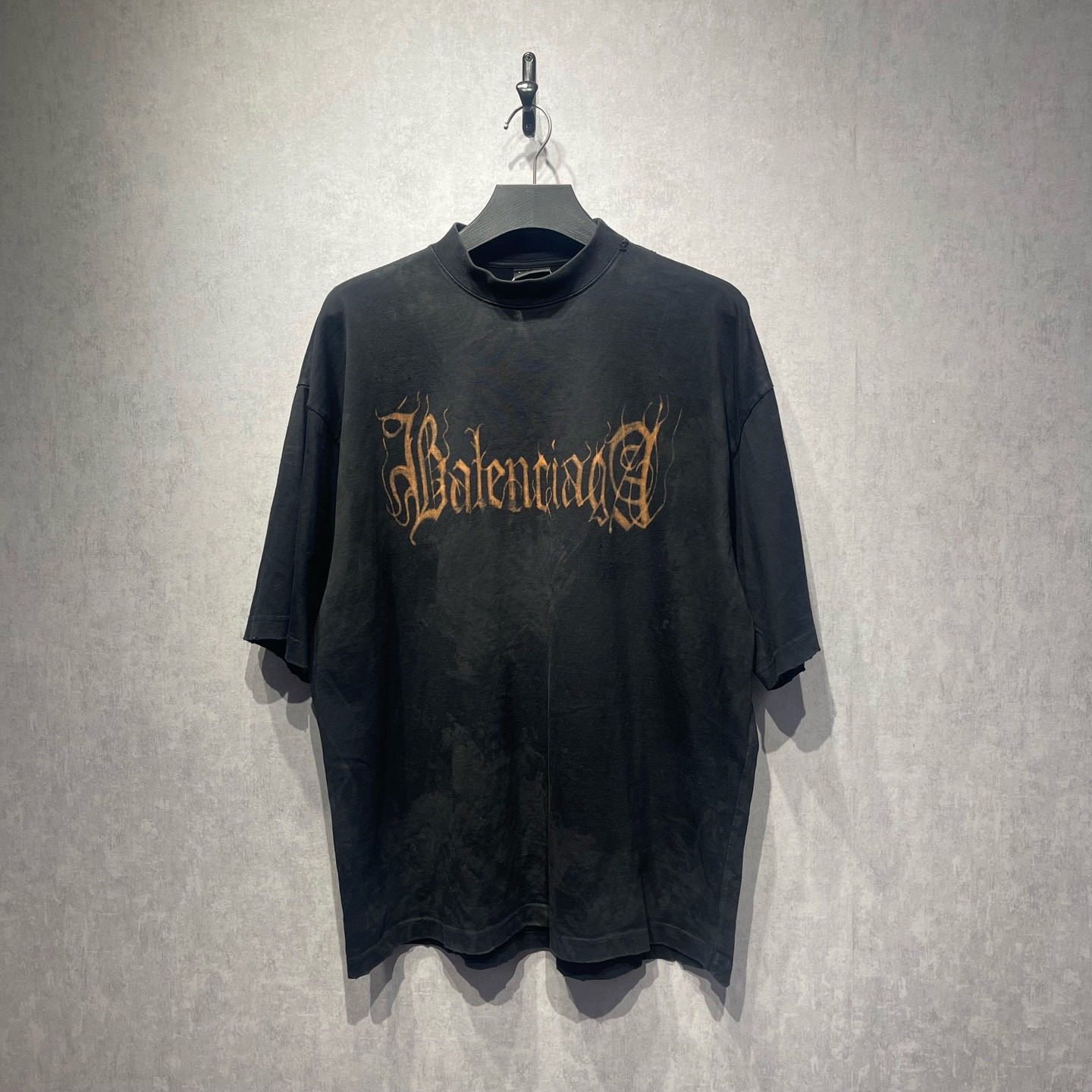 99新 Balenciaga/巴黎世家 梵文logo字母印花短袖/XS码/DY215883