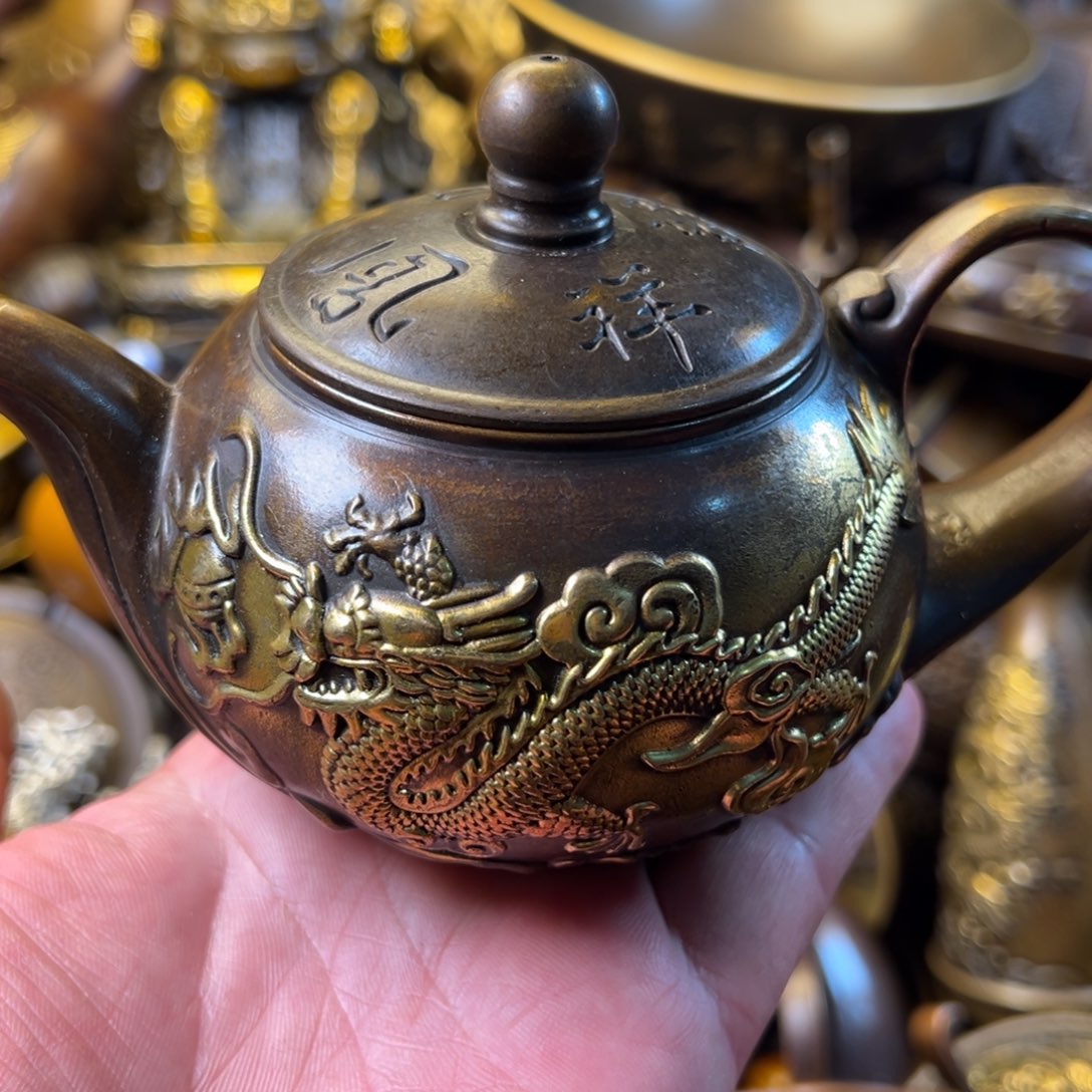 茶壶香炉铜器摆件
