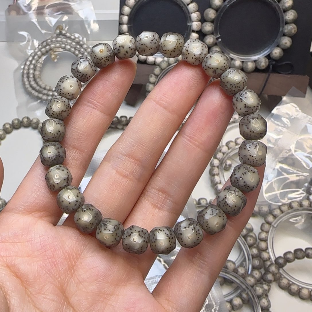 星月菩提手串石玉纯手工无相9×8