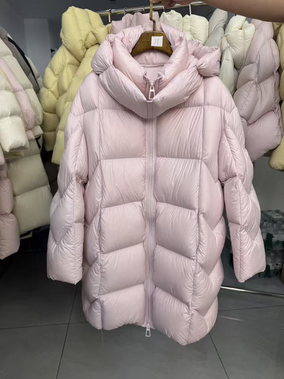 90泡芙鹅绒服中长款时尚女装9670羽绒服女