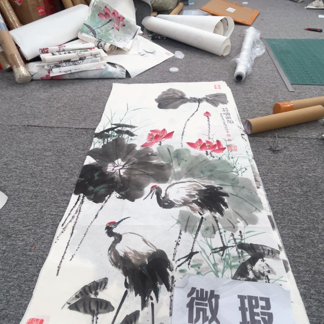 国画沈琳老师四尺微瑕介意慎拍