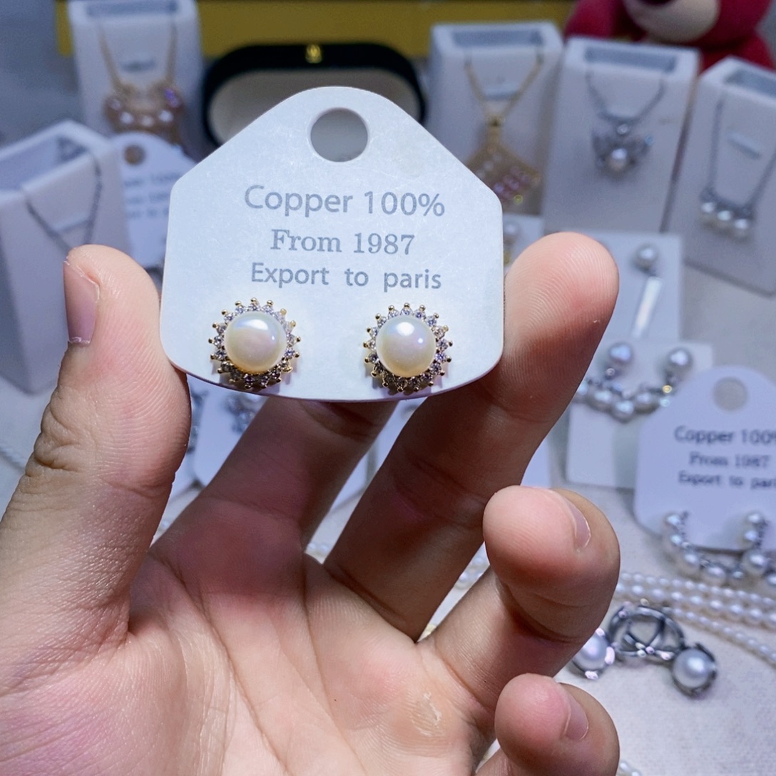 未镶嵌淡水珍珠耳饰