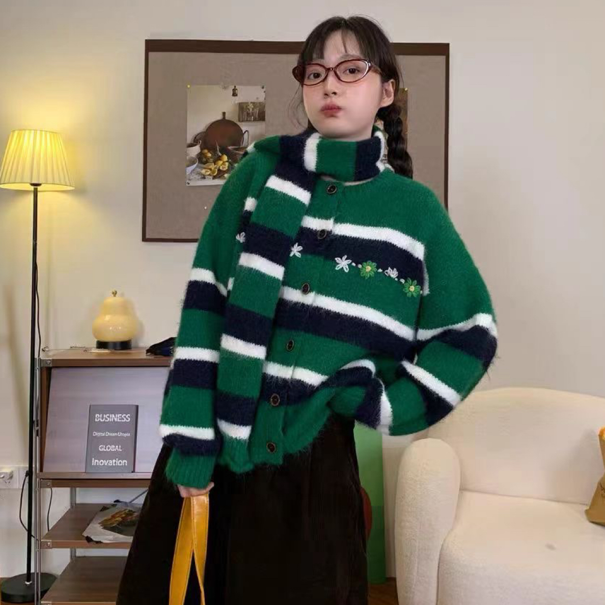 慵懒风秋冬毛衣款