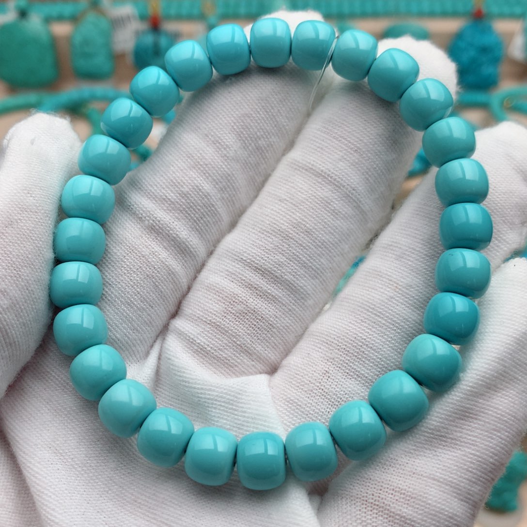 绿松石未镶嵌珠宝奇石7.8mm