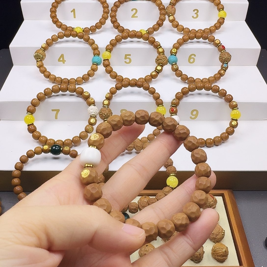 A***#猴头核桃吊坠猴头手串