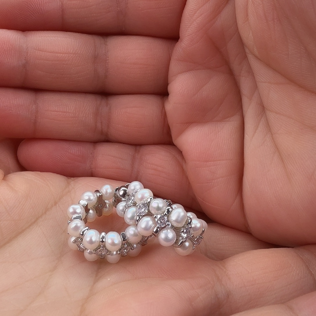 淡水珍珠未镶嵌耳饰