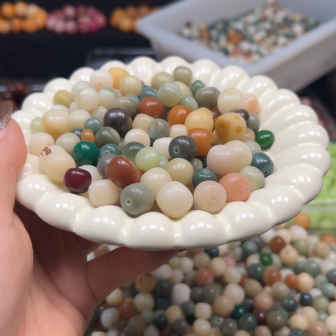 手串菩提根/象牙果瑕疵通大小混400颗