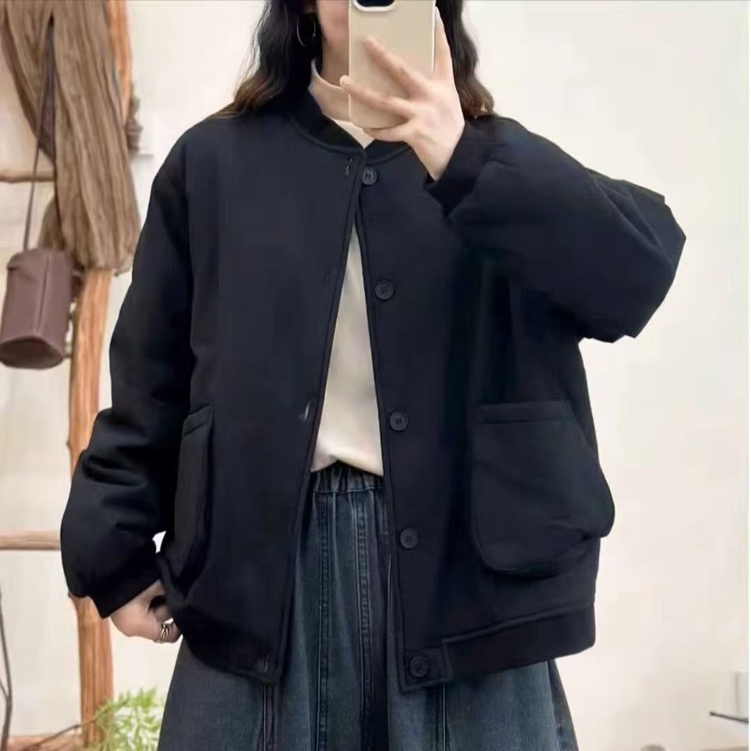 18713新款冬季加厚百搭简约棉服
