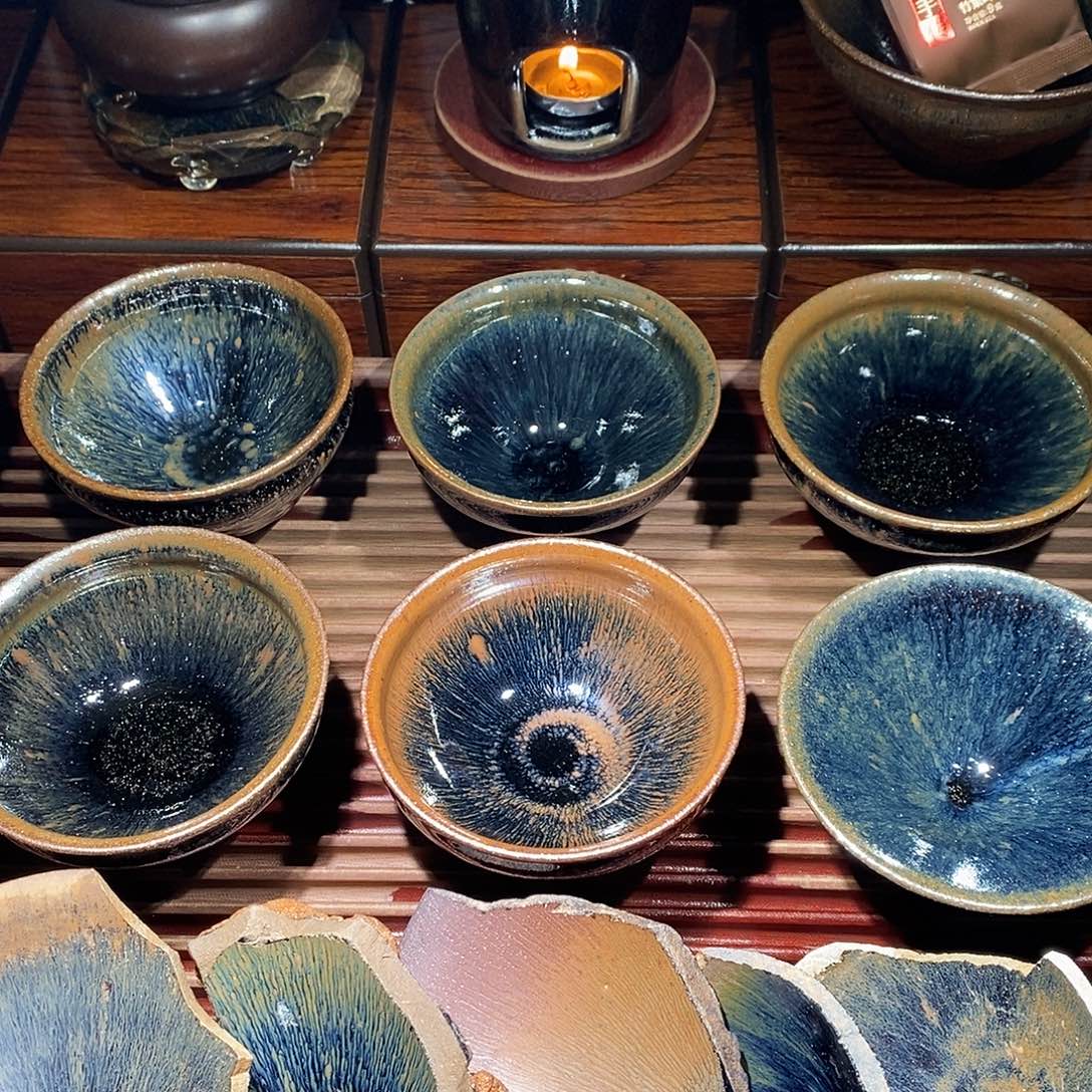 茶盏通天龙窑柴烧柿红建盏