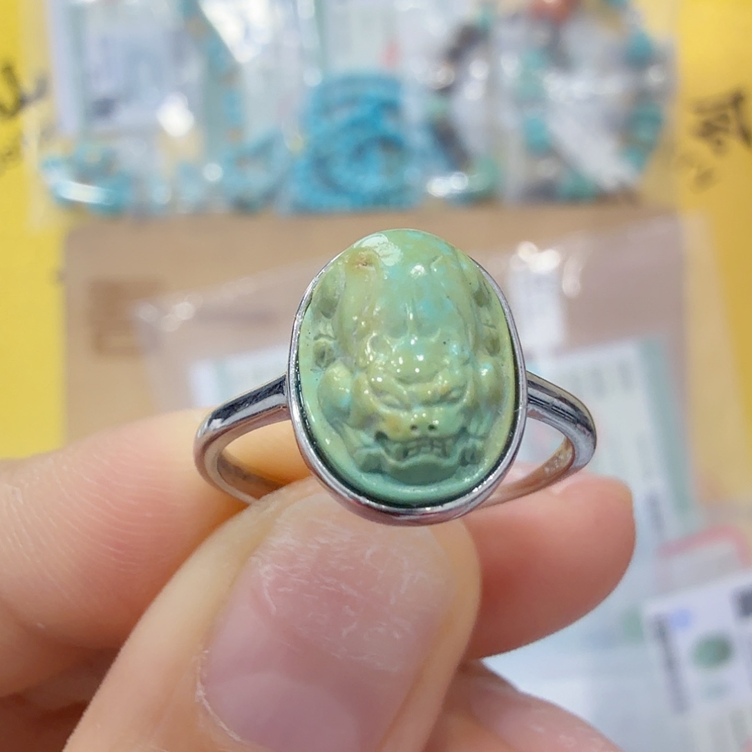 绿松石银S925镶嵌珠宝奇石