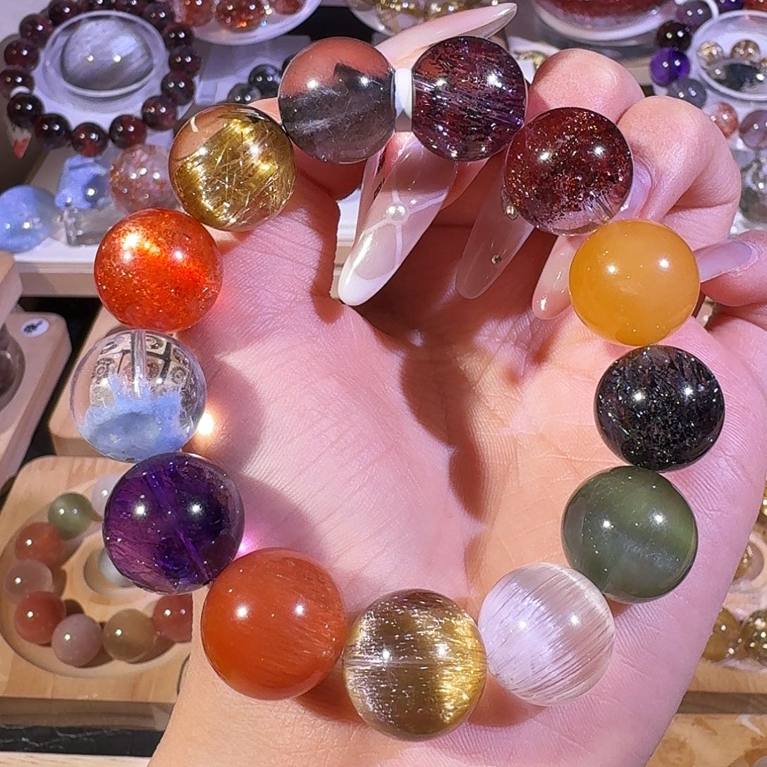 水晶手链未镶嵌天然水晶多宝手串2