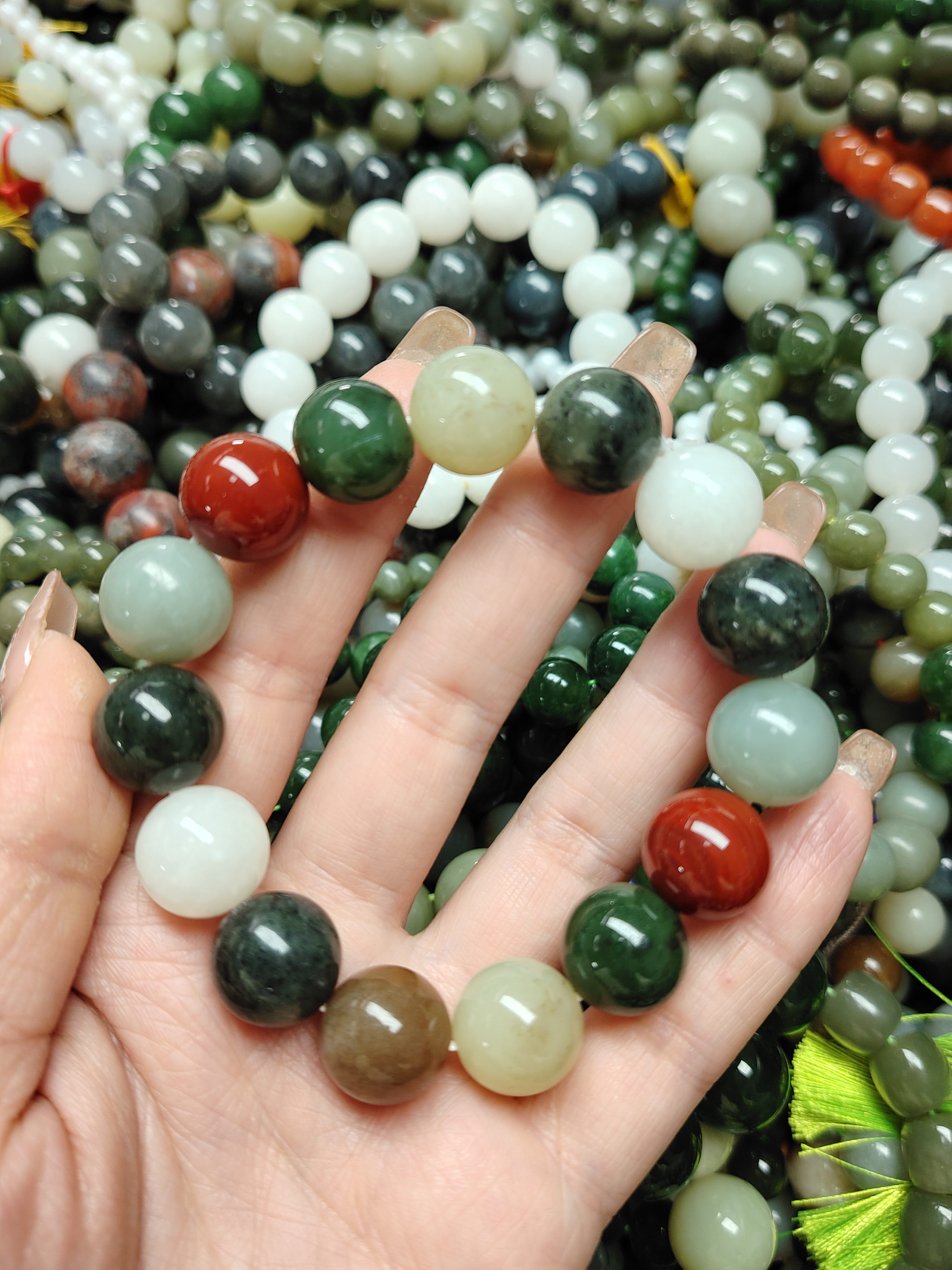 和田玉精品多宝卡14mm（多样性发货）