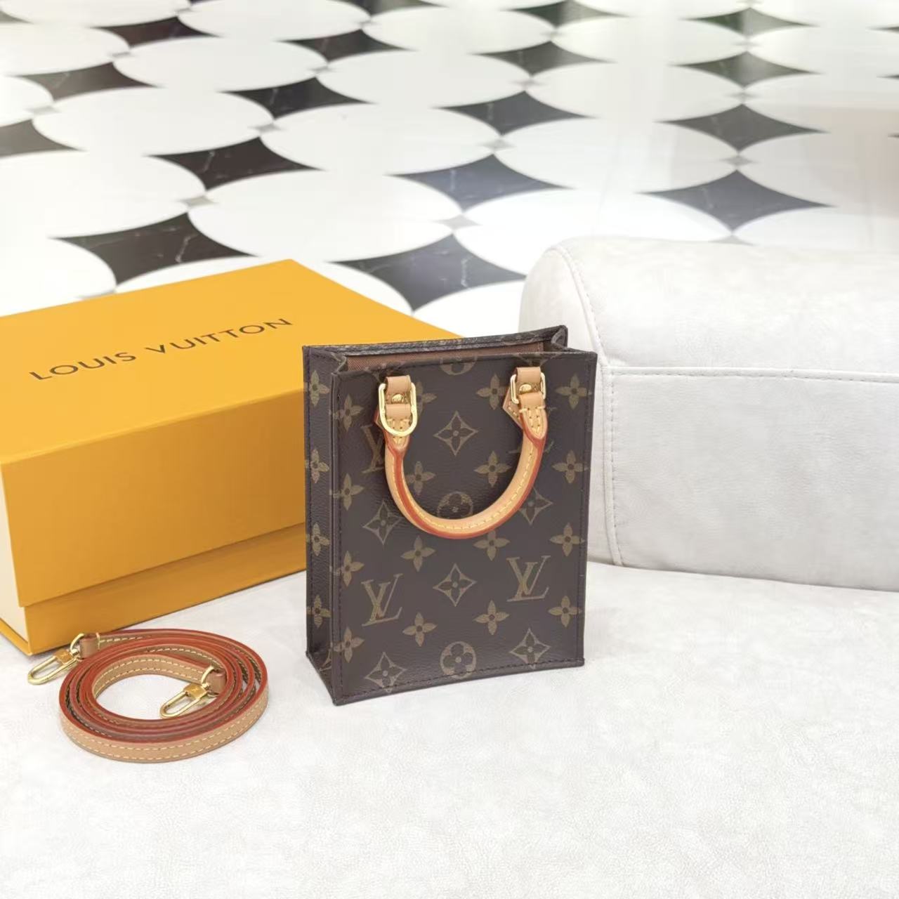 95新 LouisVuitton/路易威登 GGS琴谱tote mini芯片款16541824