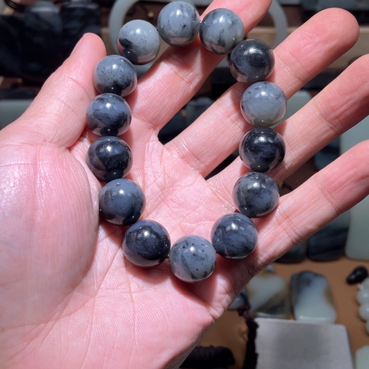 和田玉手链卡16未镶嵌