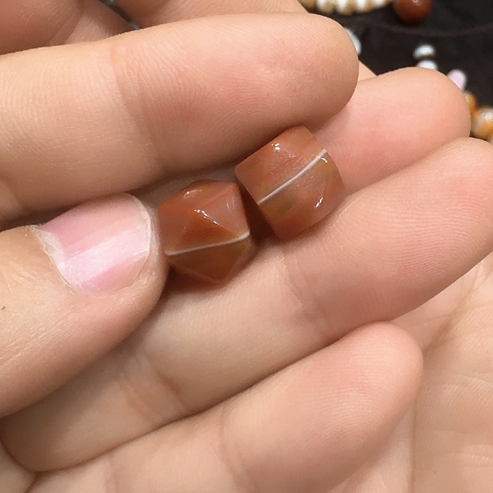 玛瑙/玉髓珠宝半成品未镶嵌斜对角12MM