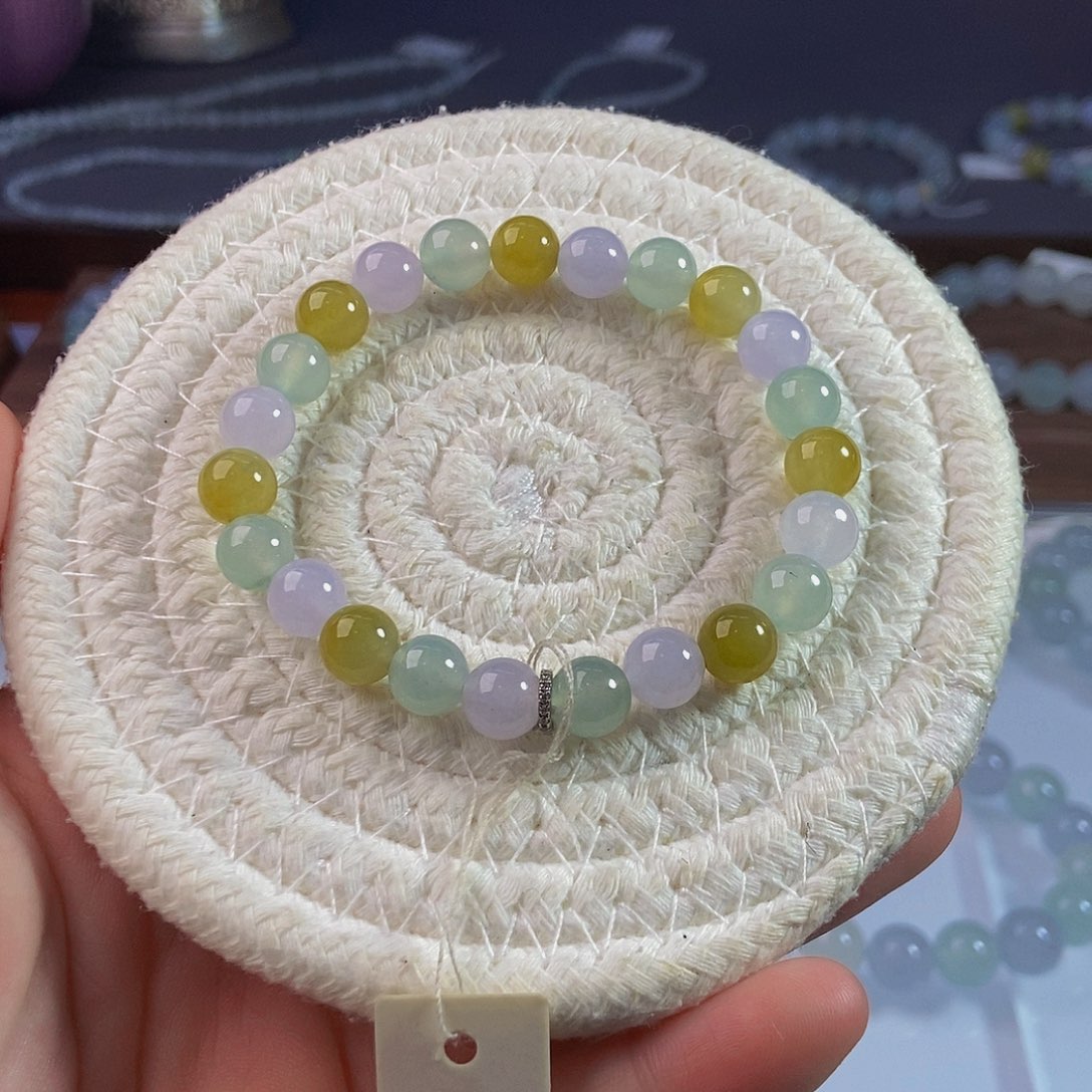 定制翡翠未镶嵌翡翠手串卡8