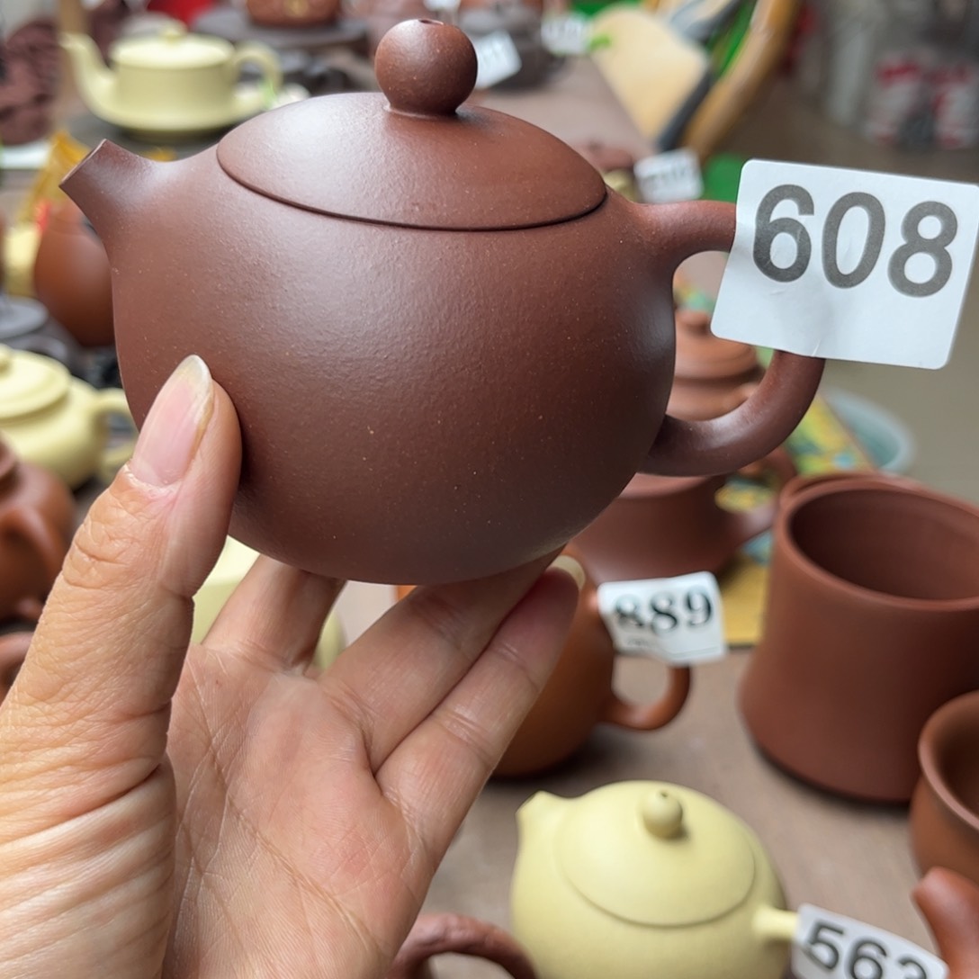 紫砂茶壶底槽清半手220cc