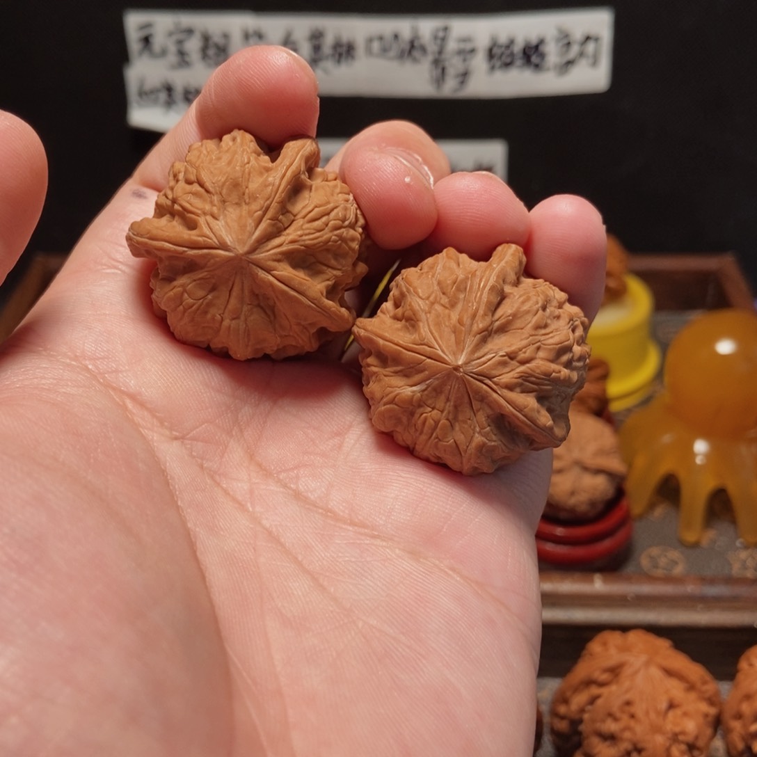 吊坠文玩核桃凹底3麟37尺15